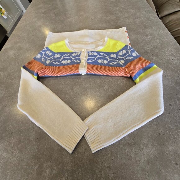 FIVE PLUS Women's Multi-Stripes Graphic Print L/Sleeves Cardigan - Size Small - Picture 12 of 14